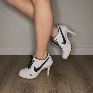 White Nike Athletic Edge Heels